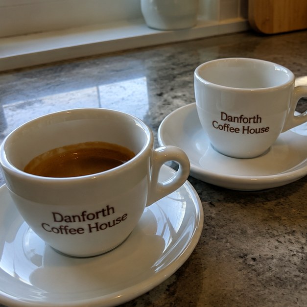 Custom espresso cups — customer photo