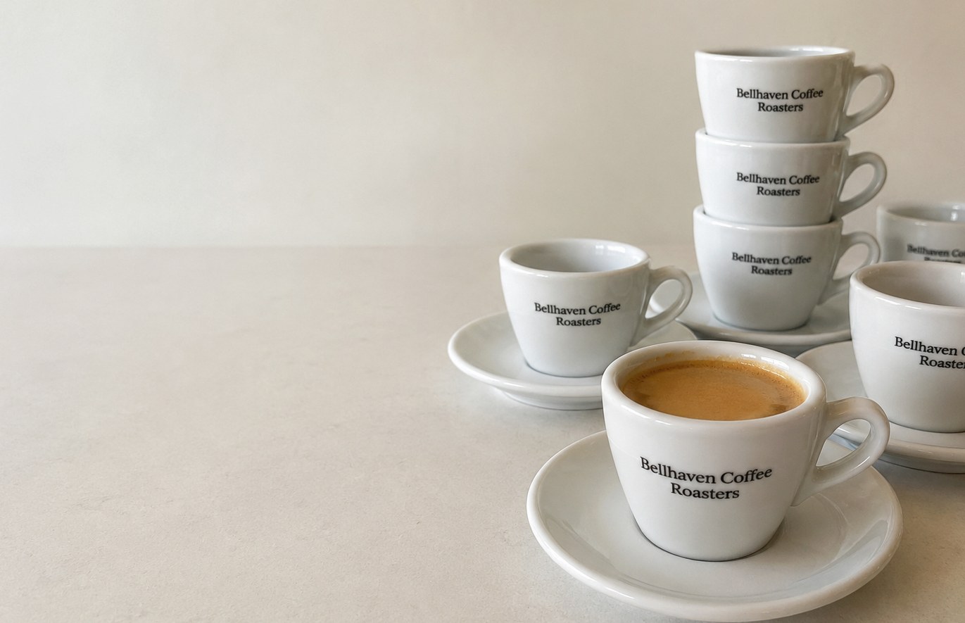Custom printed espresso cups with logo