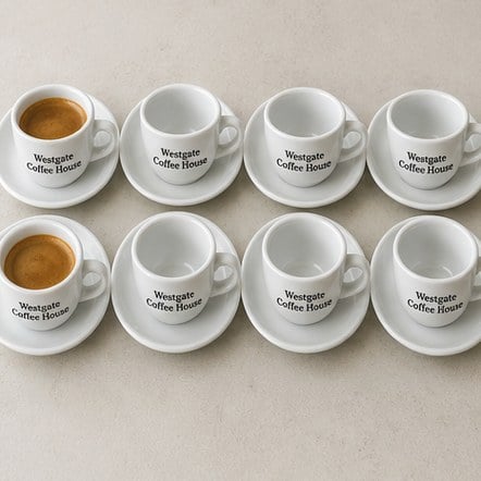 Customized espresso cups for cafes and coffee shops