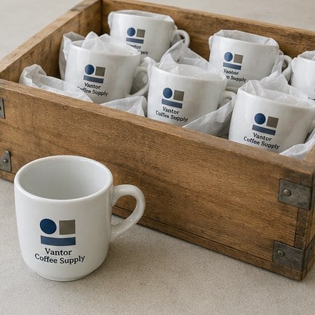 Customized espresso cups for retail and gift programmes