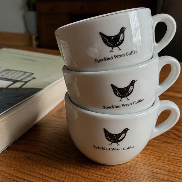 Espresso cups with logo — customer photo