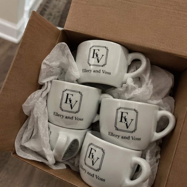 Personalized espresso cups — customer photo
