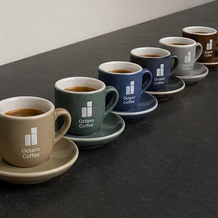 Promotional custom espresso cups with company logo